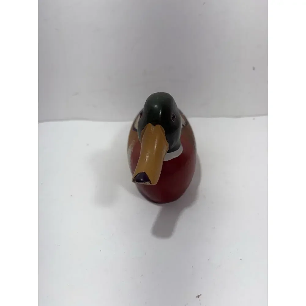 HAND‎ PAINTED WOODEN DUCK DECOY NEAT 10” LONG Wood
